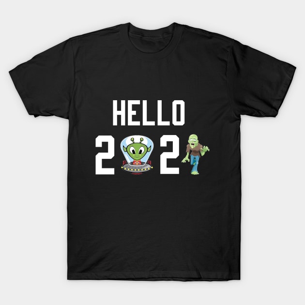 Hello 2021 zombie T-Shirt by DesStiven